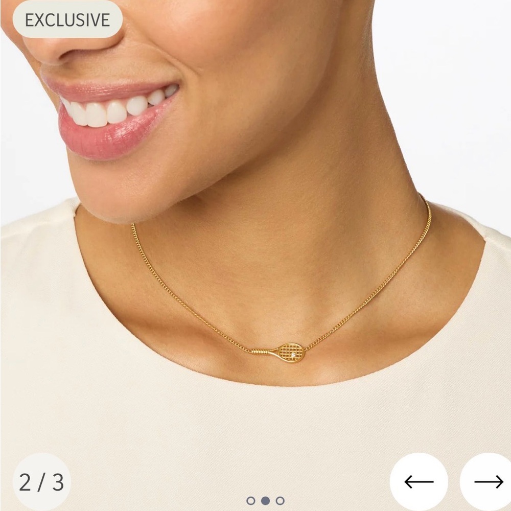 Julie Vos Tennis Racquet Delicate Necklace - Picture 5 of 6